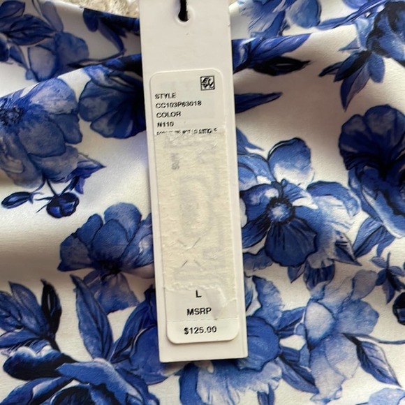 Floral Blue Women's Crop Top - Picture 6 of 13